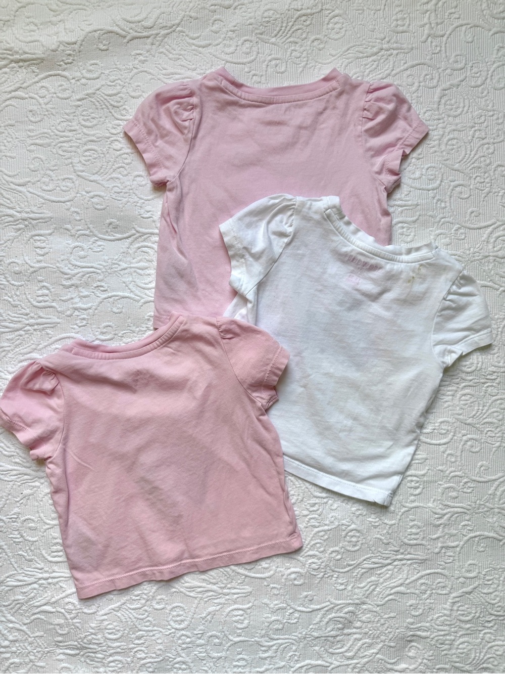 18-24M🩷 Crewcuts Toddler Girls Floral Dogs Bows Seashells Graphic Tees 💯 Cotton - Picture 3 of 10